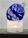 Verre souffé orné d'un décor photographique émaillé et peint
