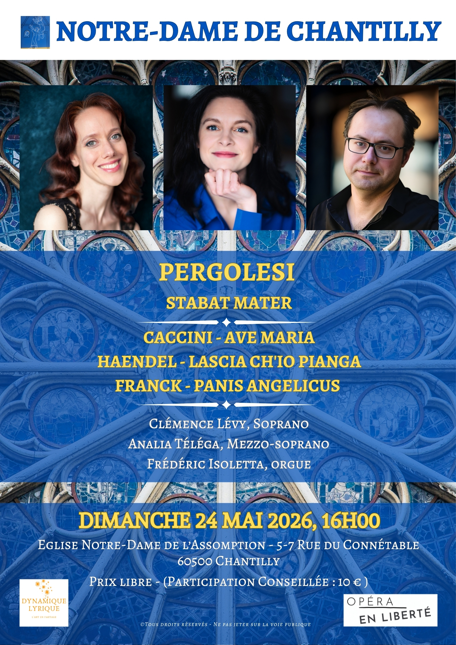 Concert : Musique sacrée lyrique à l'église Notre-Dame de Chantilly — visuel événement