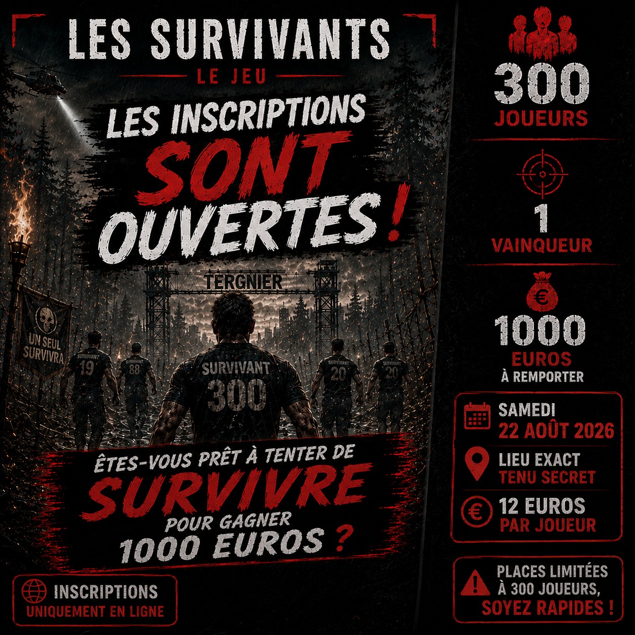 LES SURVIVANTS – LE JEU ULTIME — visuel événement