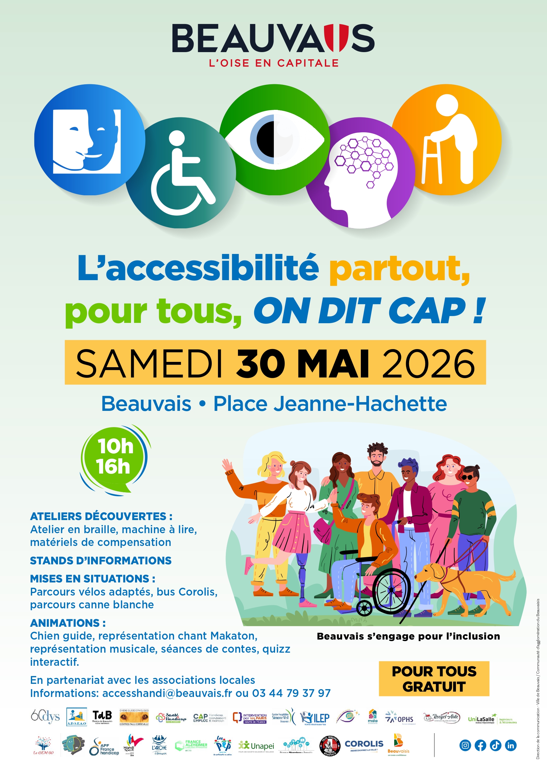 2ème édition du Forum Handicap : « L’accessibilité partout, pour tous, ON DIT CAP » — visuel événement