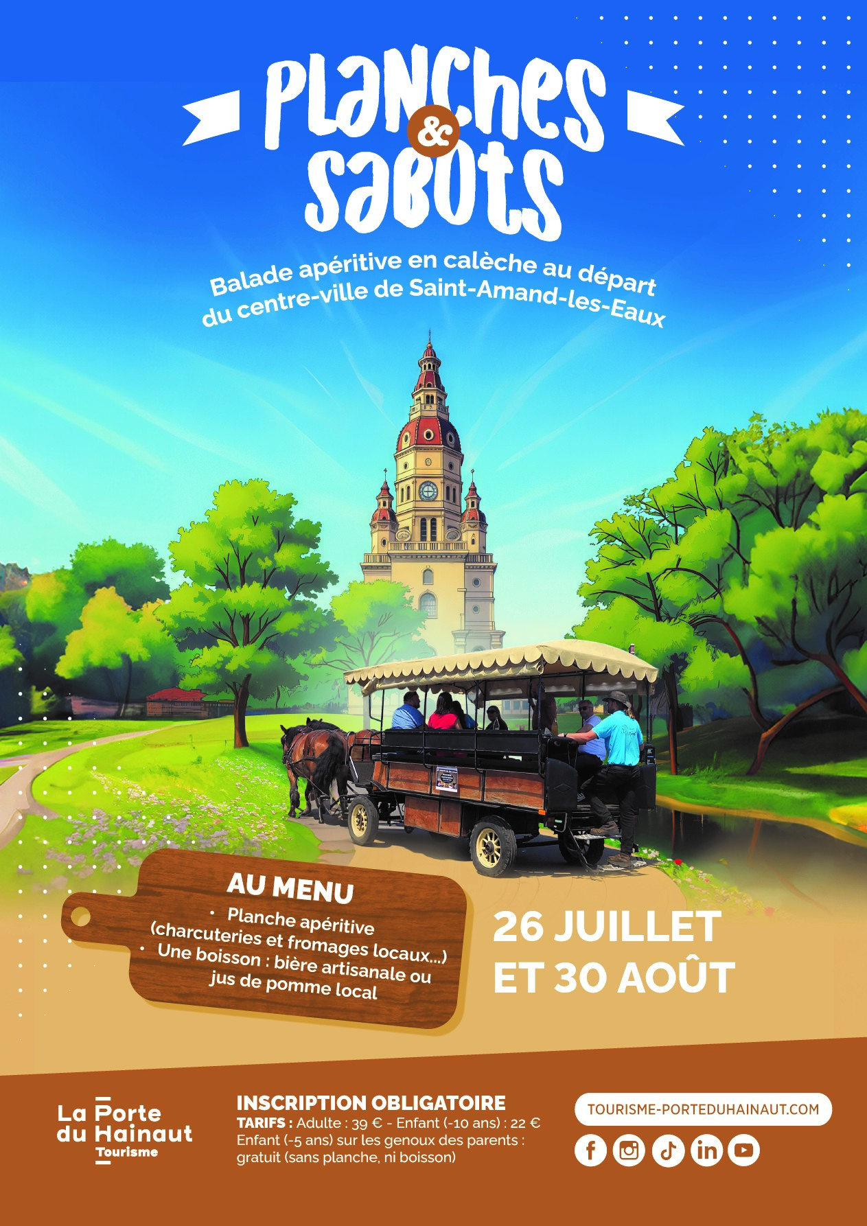 Planches & Sabots – Balade apéritive en calèche (Centre-ville)