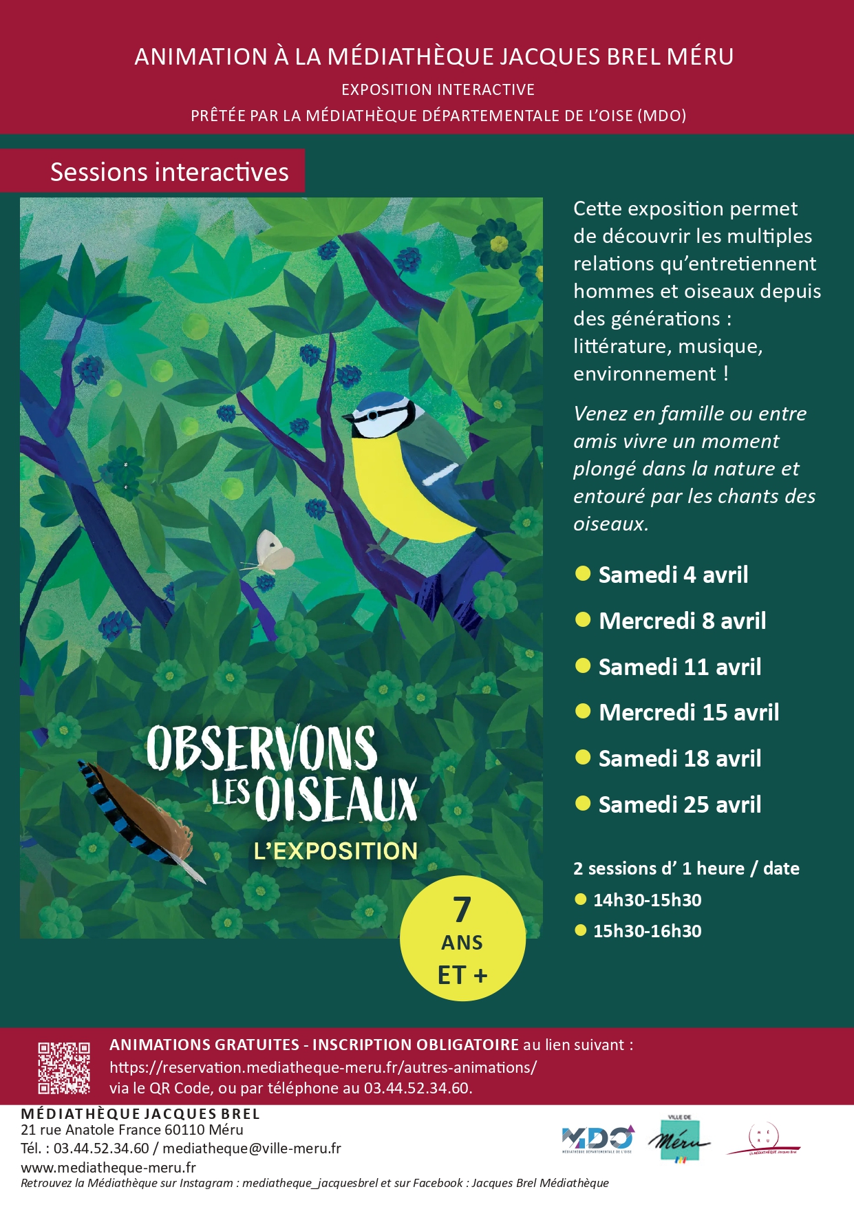 Exposition interactive : Observons les oiseaux !