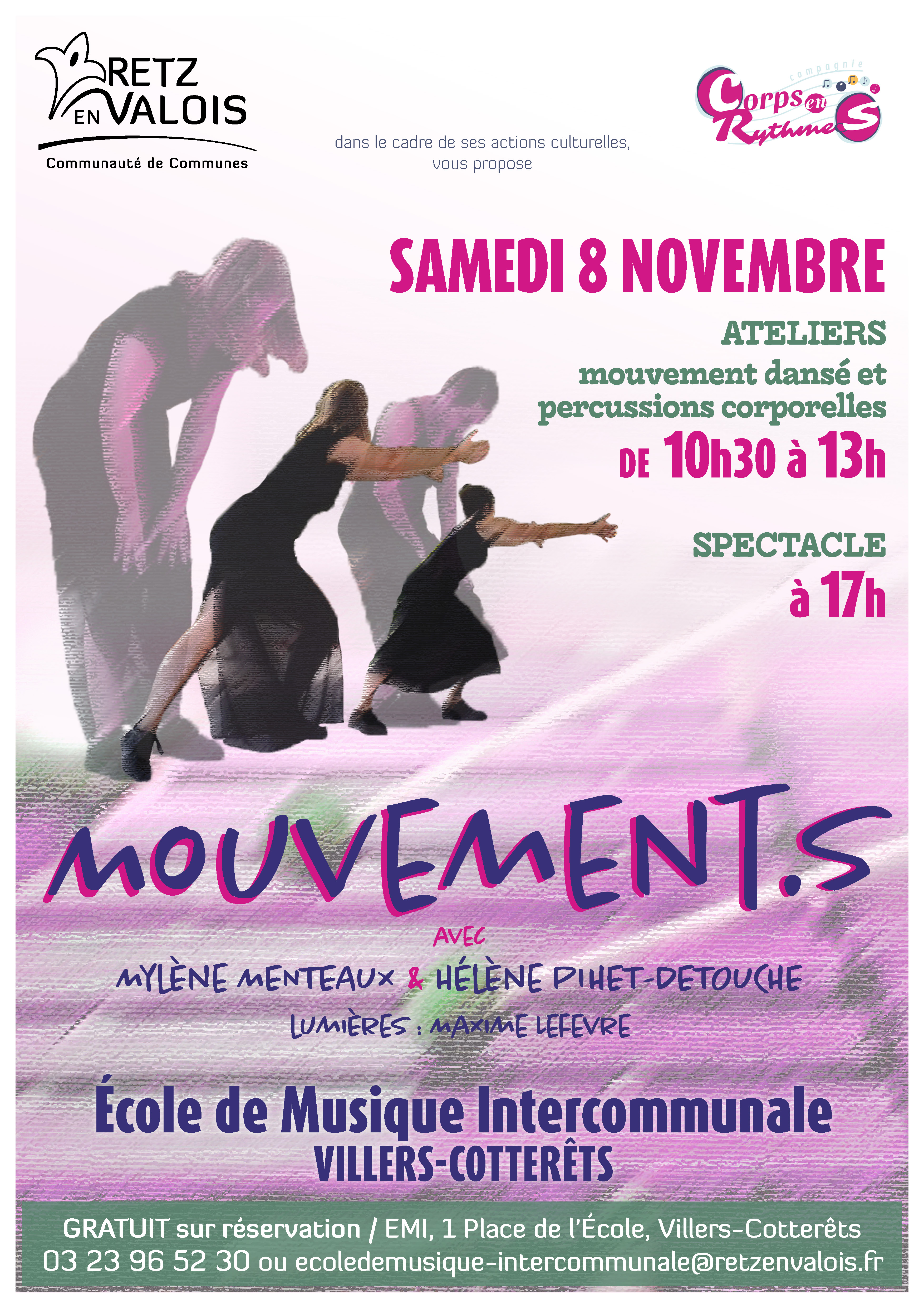 Affiche spectacle Corps en Rythme.s