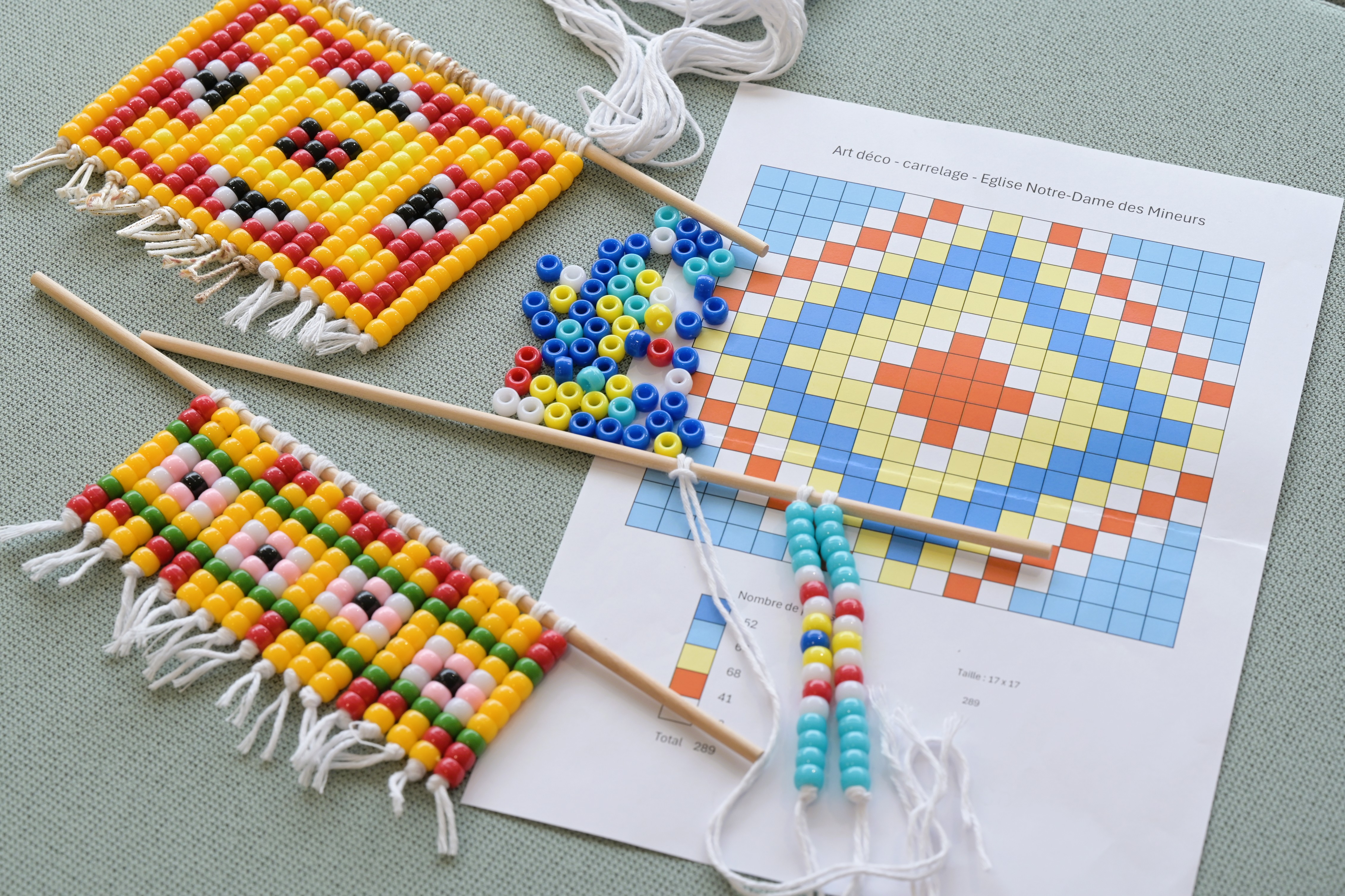 Mon art déco en famille : Oeuvre d'art en perles — visuel événement