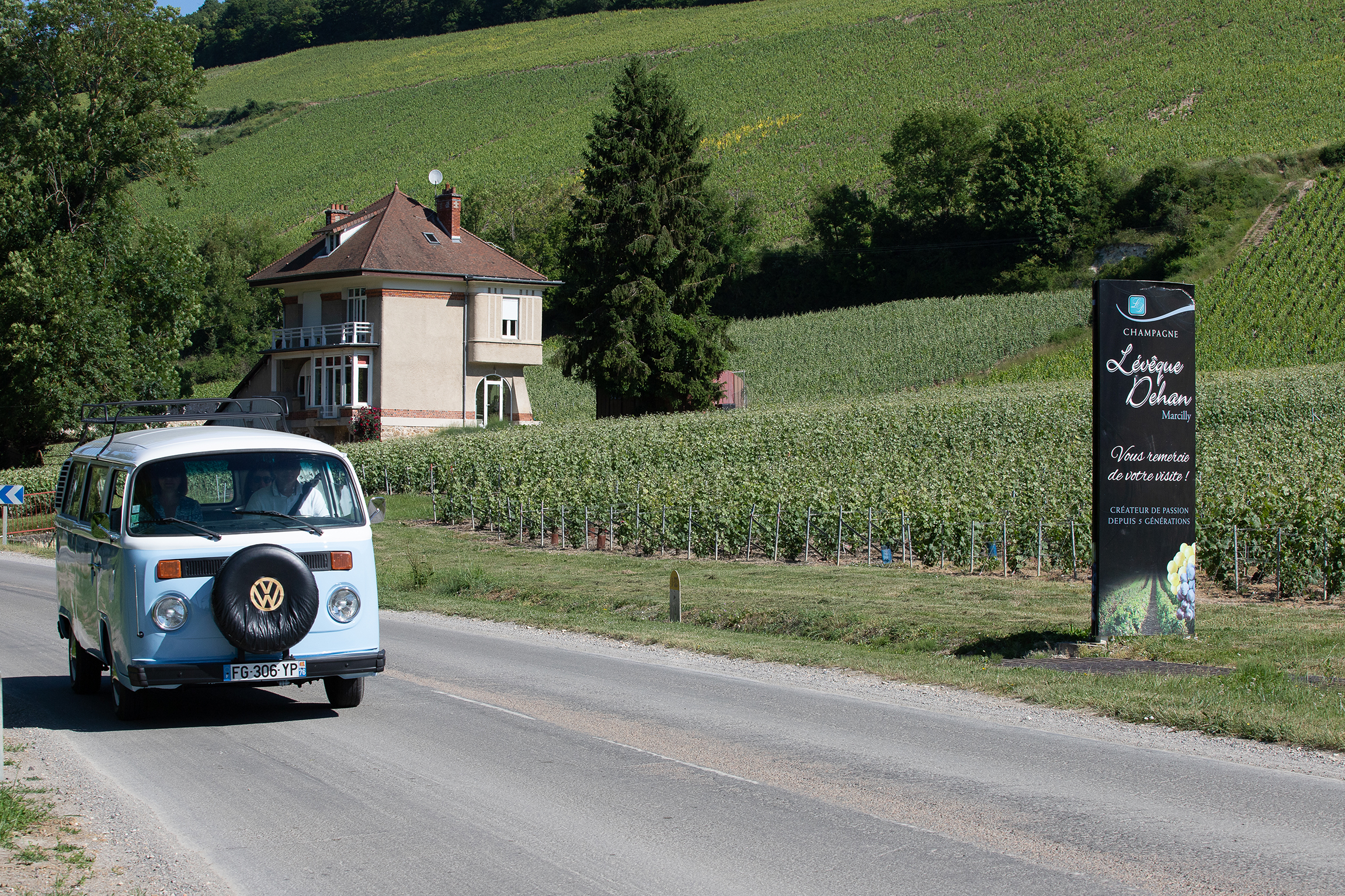 La route du Champagne en Combi VW - Champagne Lévêque Dehan
