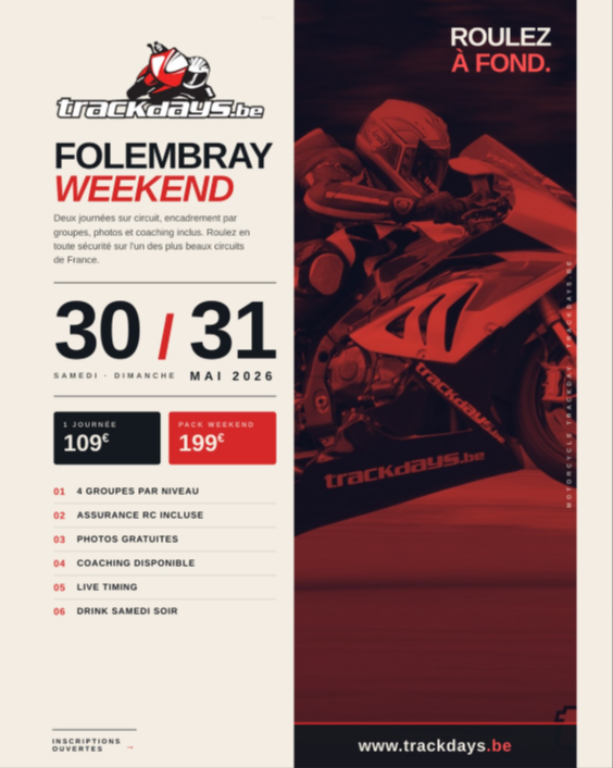 Week-end moto avec l'équipe de Trackdays