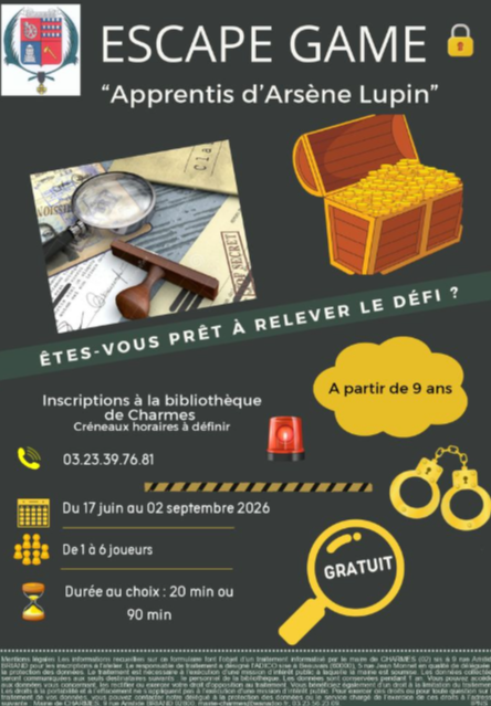 Escape game à la bibliothèque de Charmes