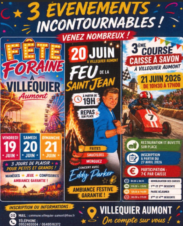 3 événement incontournables