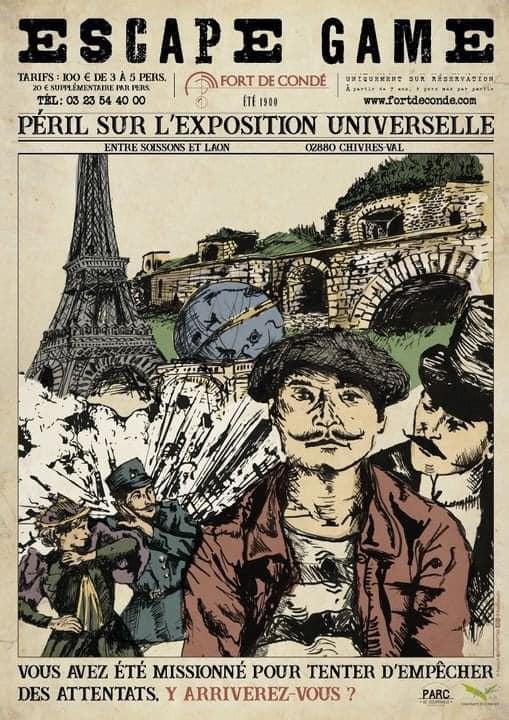 Escape game péril sur l'exposition universelle affiche