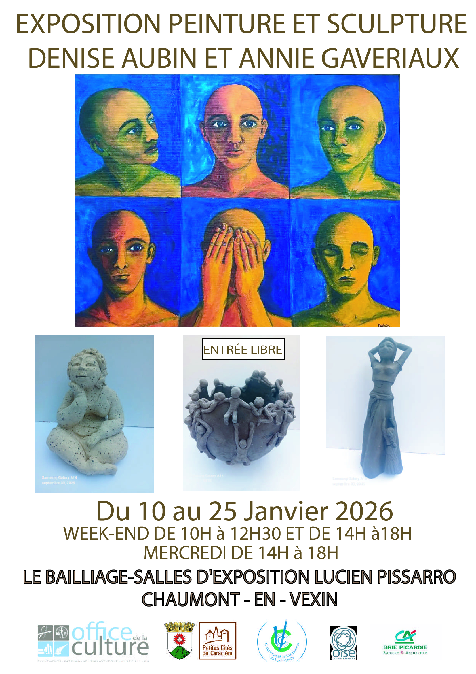 Exposition peinture Denise Aubin et sculpture Annie Gaveriaux