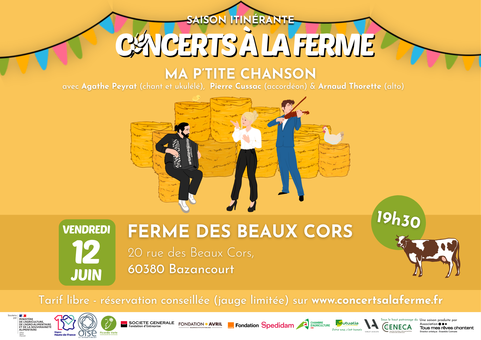 Concerts à la ferme — visuel événement