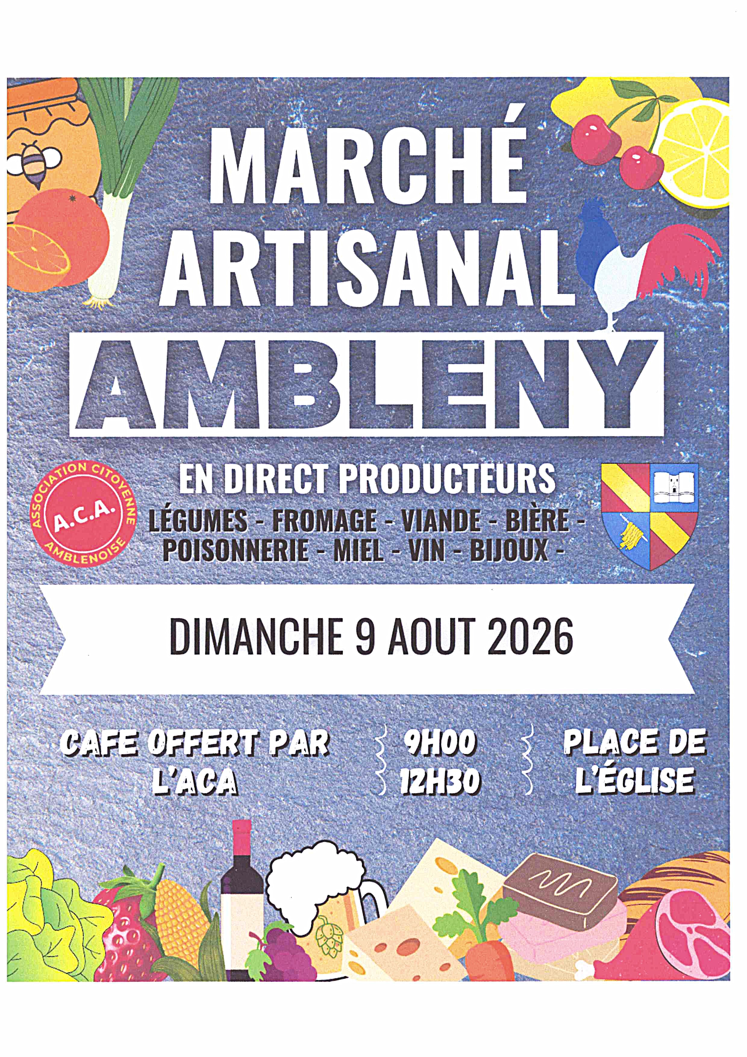 Marché artisanal Ambleny le 9 août