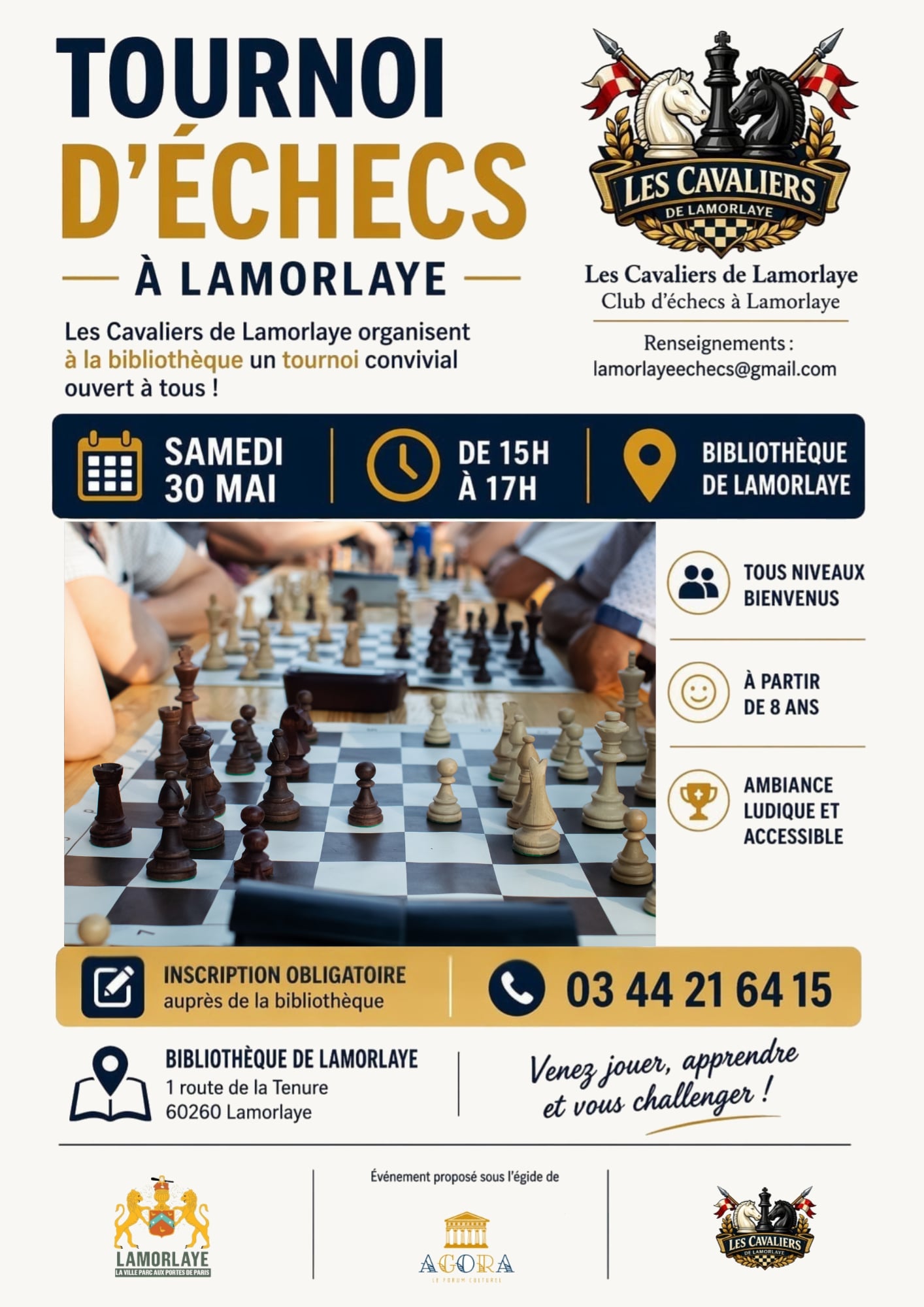 Tournoi d'échecs à Lamorlaye — visuel événement