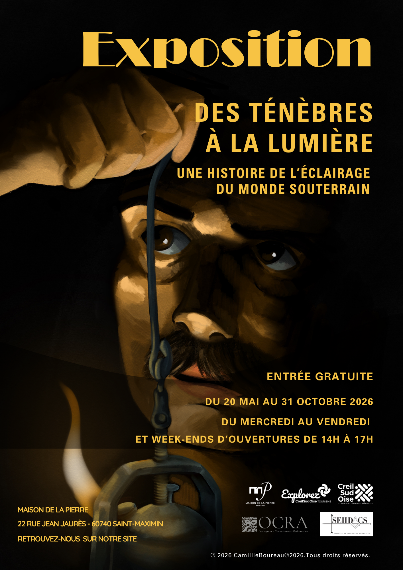 Exposition "Des ténèbres à la lumière, une histoire de l’éclairage du monde souterrain"