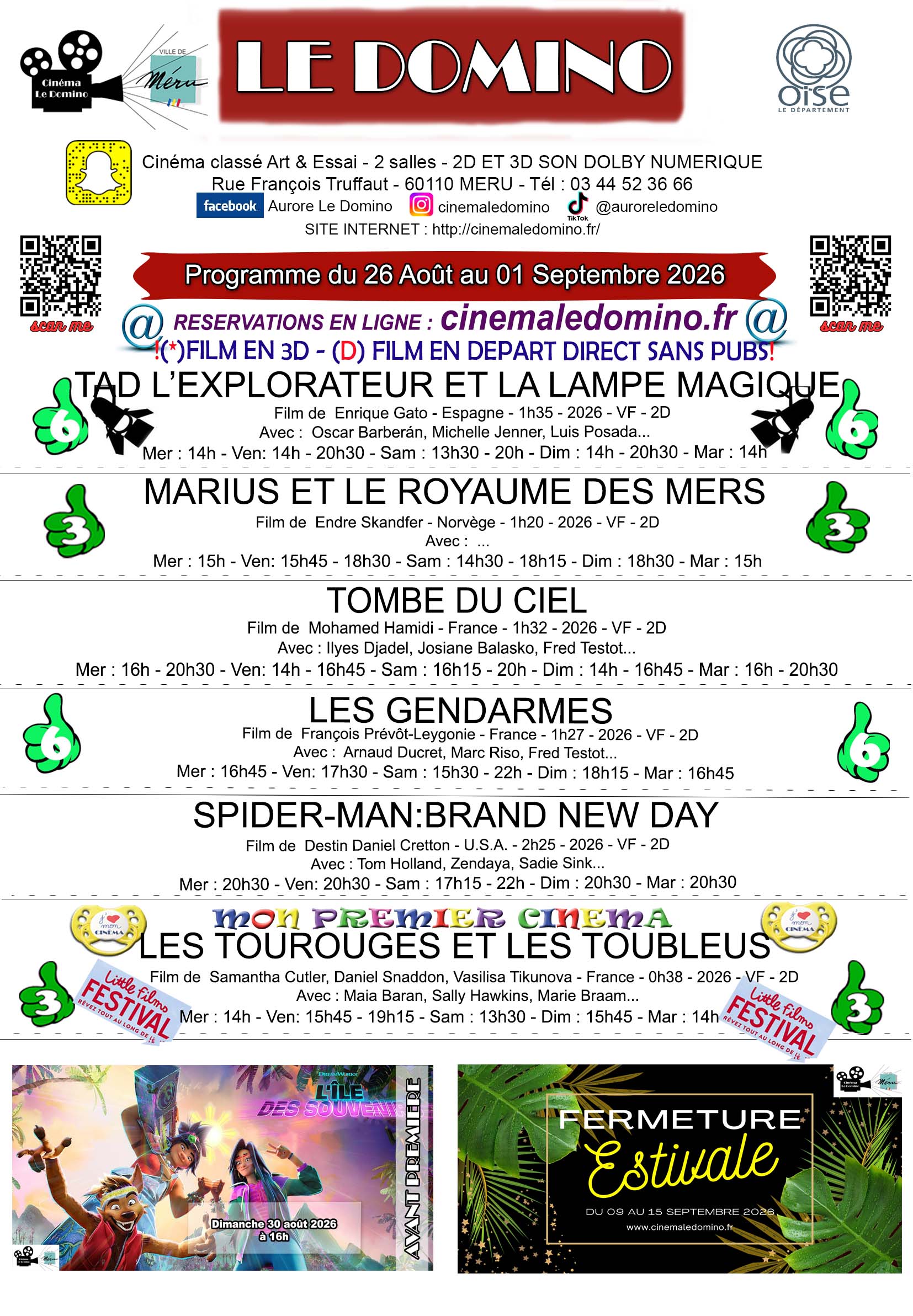 Programme Cinéma Le Domino