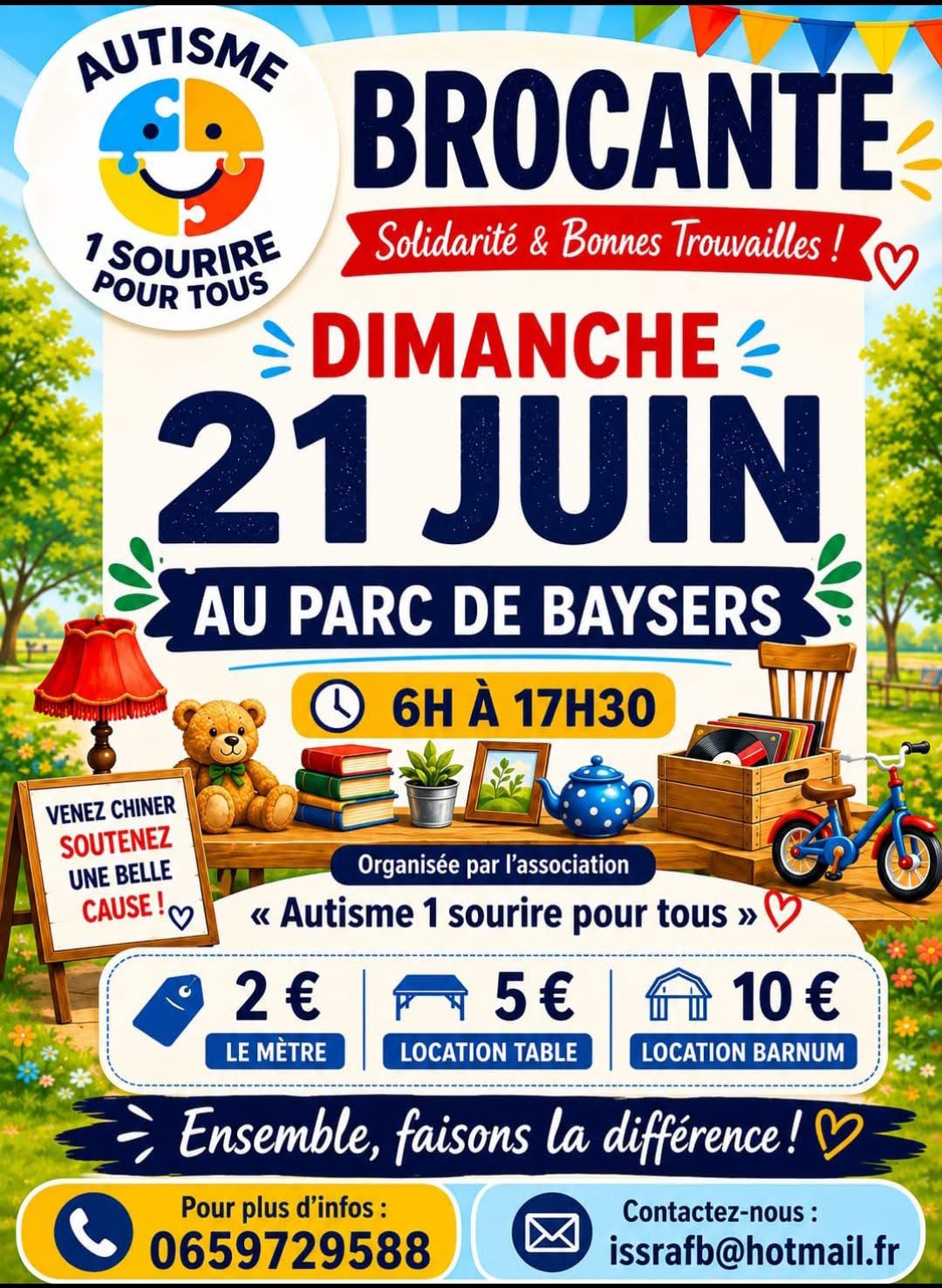 Brocante | Parc de Bayser — visuel événement