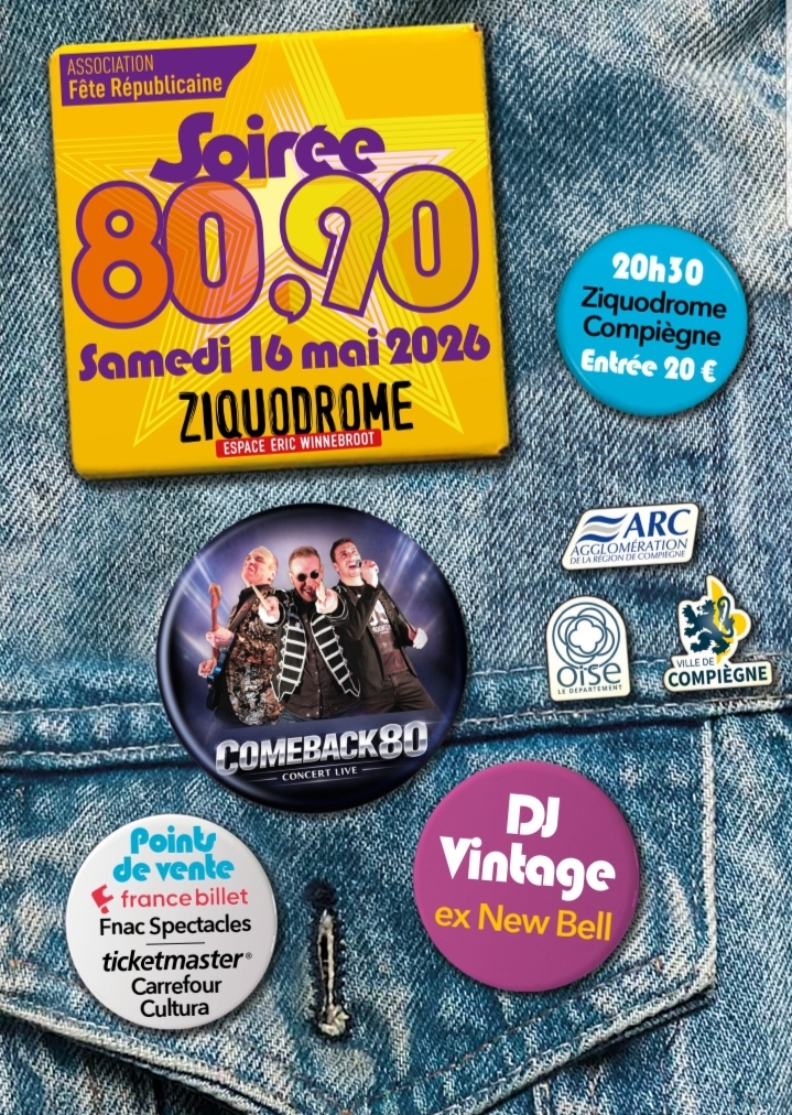 Soirée années 80/90 — visuel événement